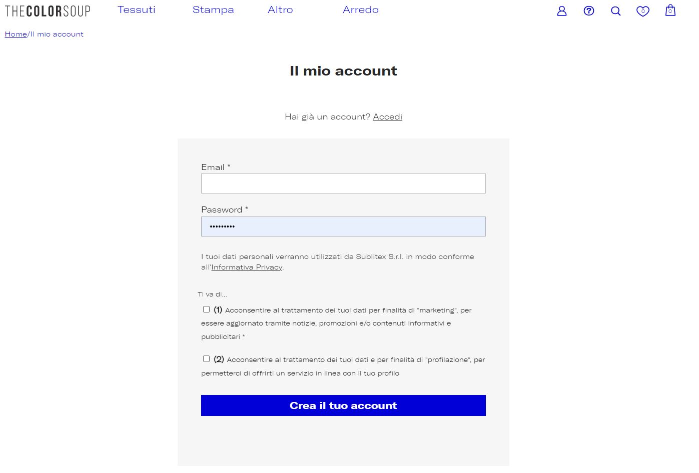 account personale